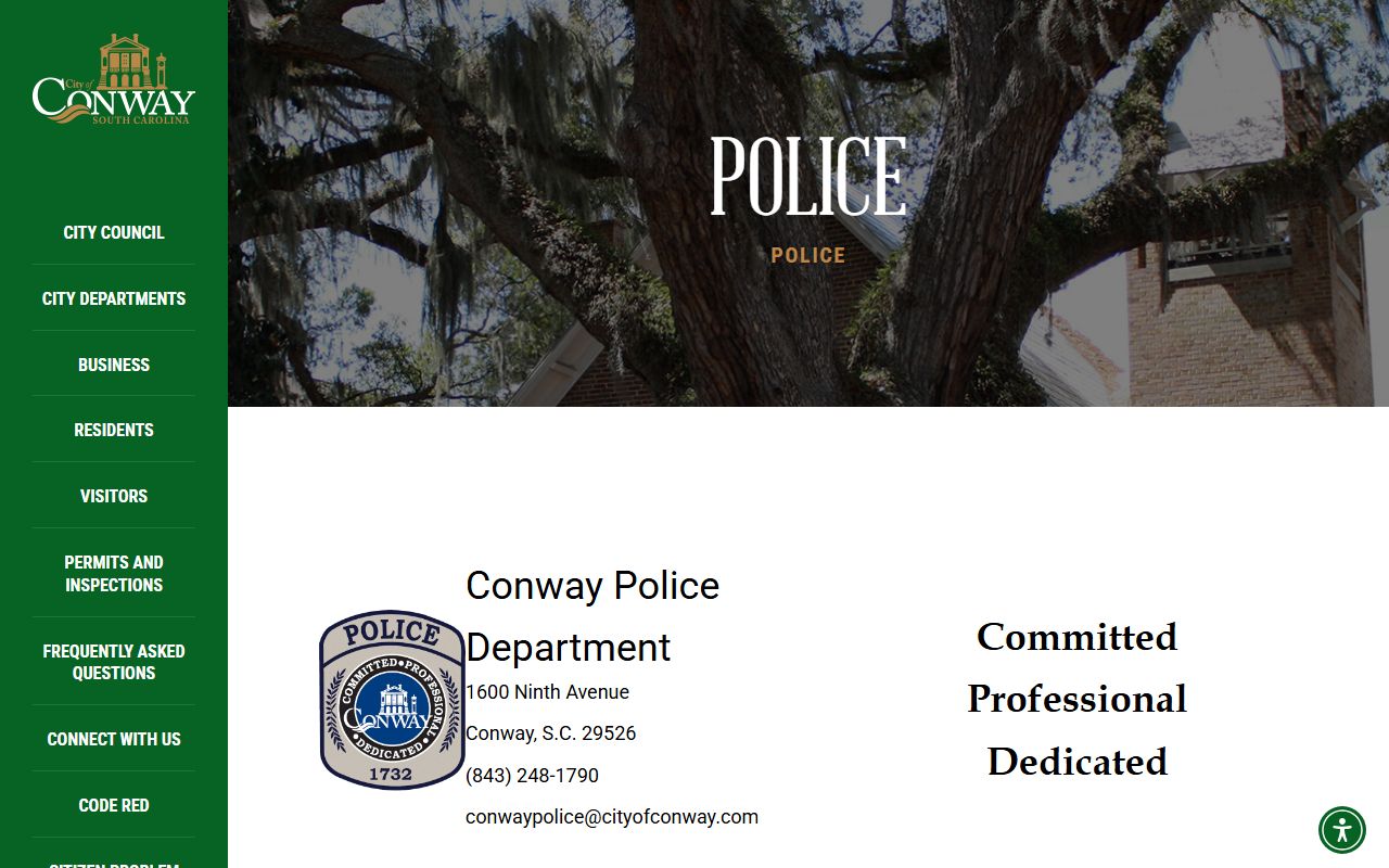 Conway criminal records Conway Police Department and SLED CATCH portal