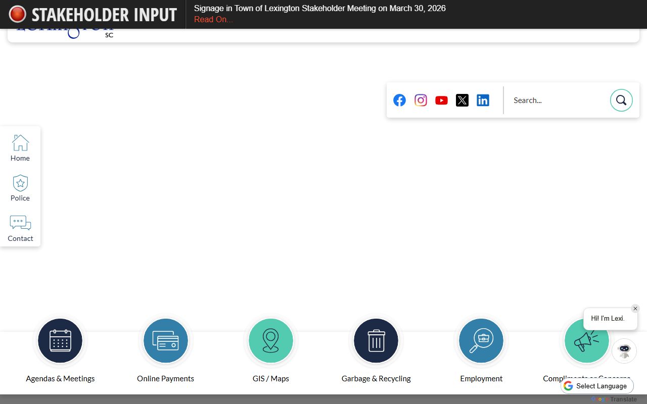 Lexington criminal records Town of Lexington police department and courts