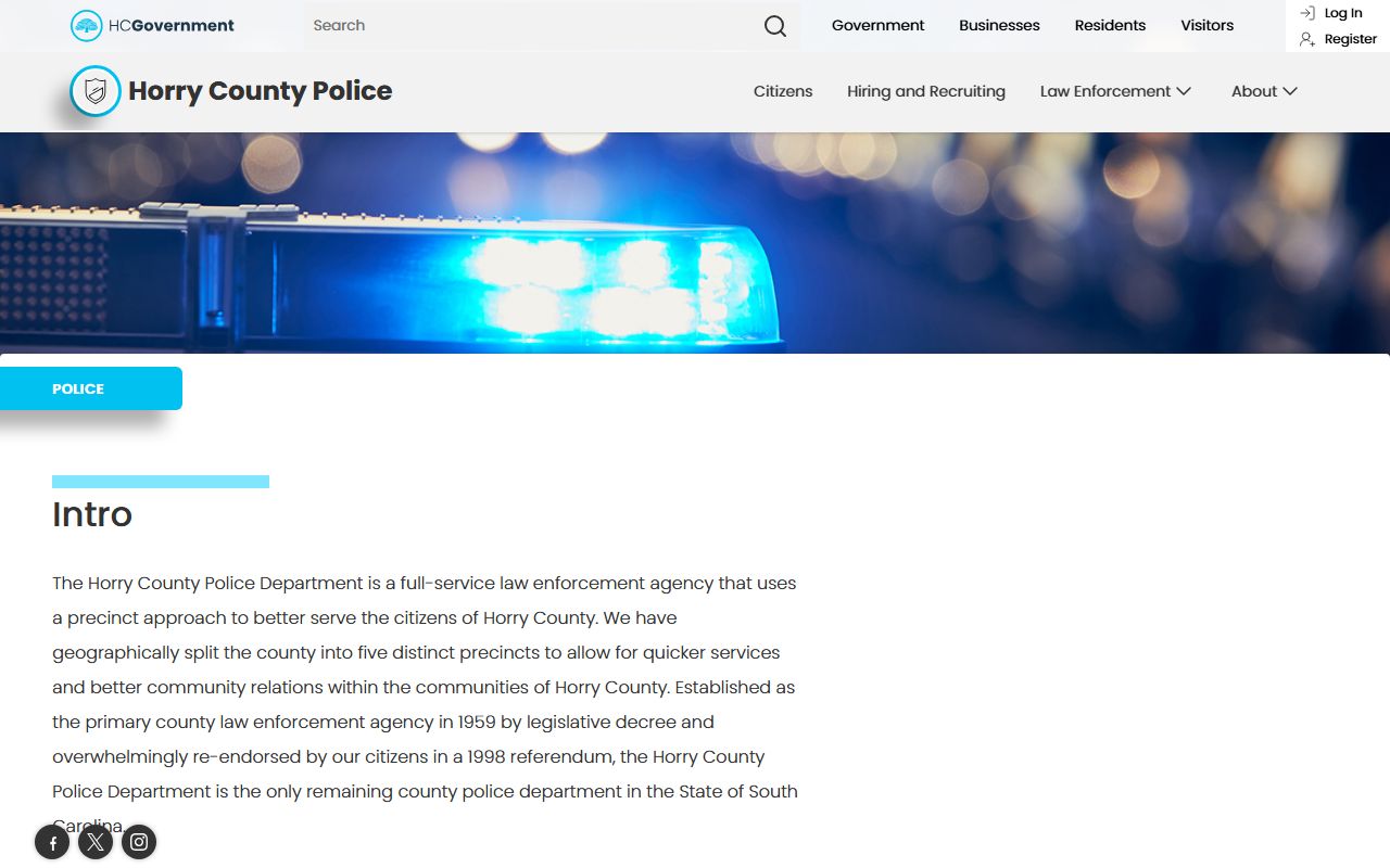 Horry County Sheriff and South Carolina Judicial Department resources for Horry County criminal records